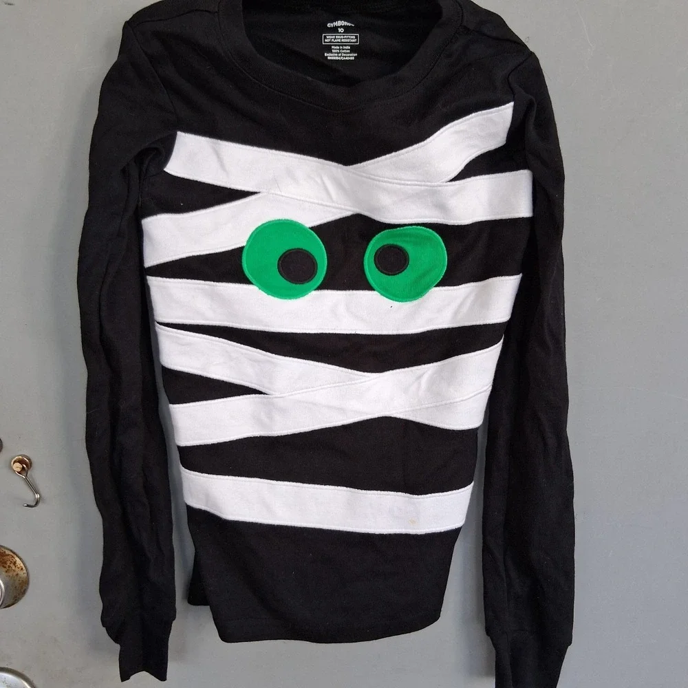 Gymboree Mummy Halloween Pajama Top 10 EUC Boys Girls